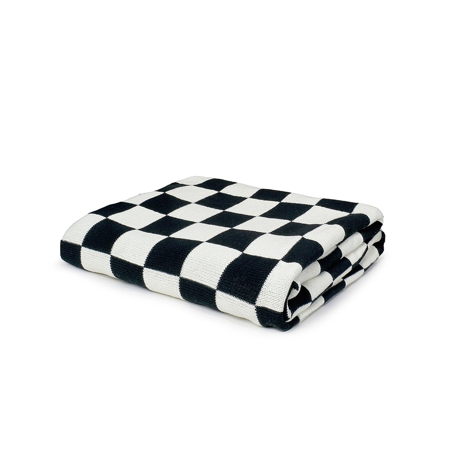 Ceannis Check Pläd 160x130cm, Svart - Azalea Home