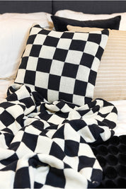Ceannis Check Pläd 160x130cm, Svart - Azalea Home