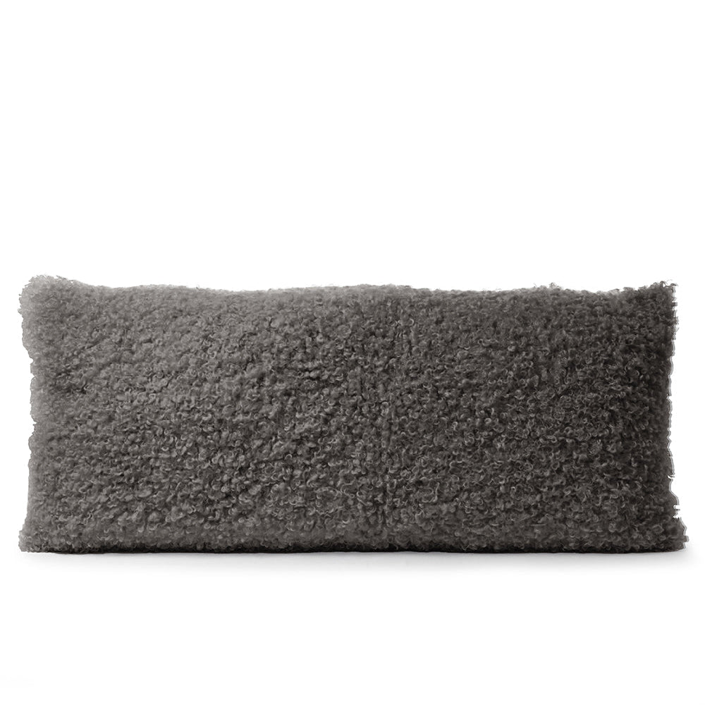 Ceannis Curly Lamb Kuddfodral 40x90cm, Grå - Azalea Home