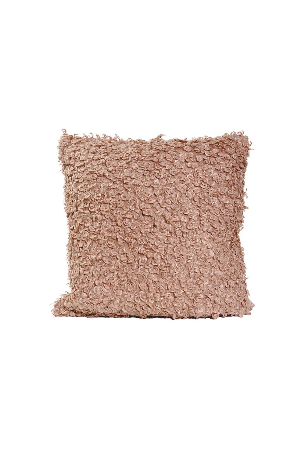 Ceannis Curly Lamb Kuddfodral 50x50cm, Rose - Azalea Home