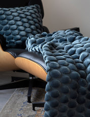 Ceannis Egg Pläd 130x170cm, Petrol - Azalea Home