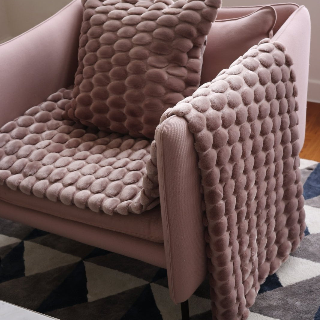 Ceannis Egg Pläd 130x170cm, Rosa - Azalea Home