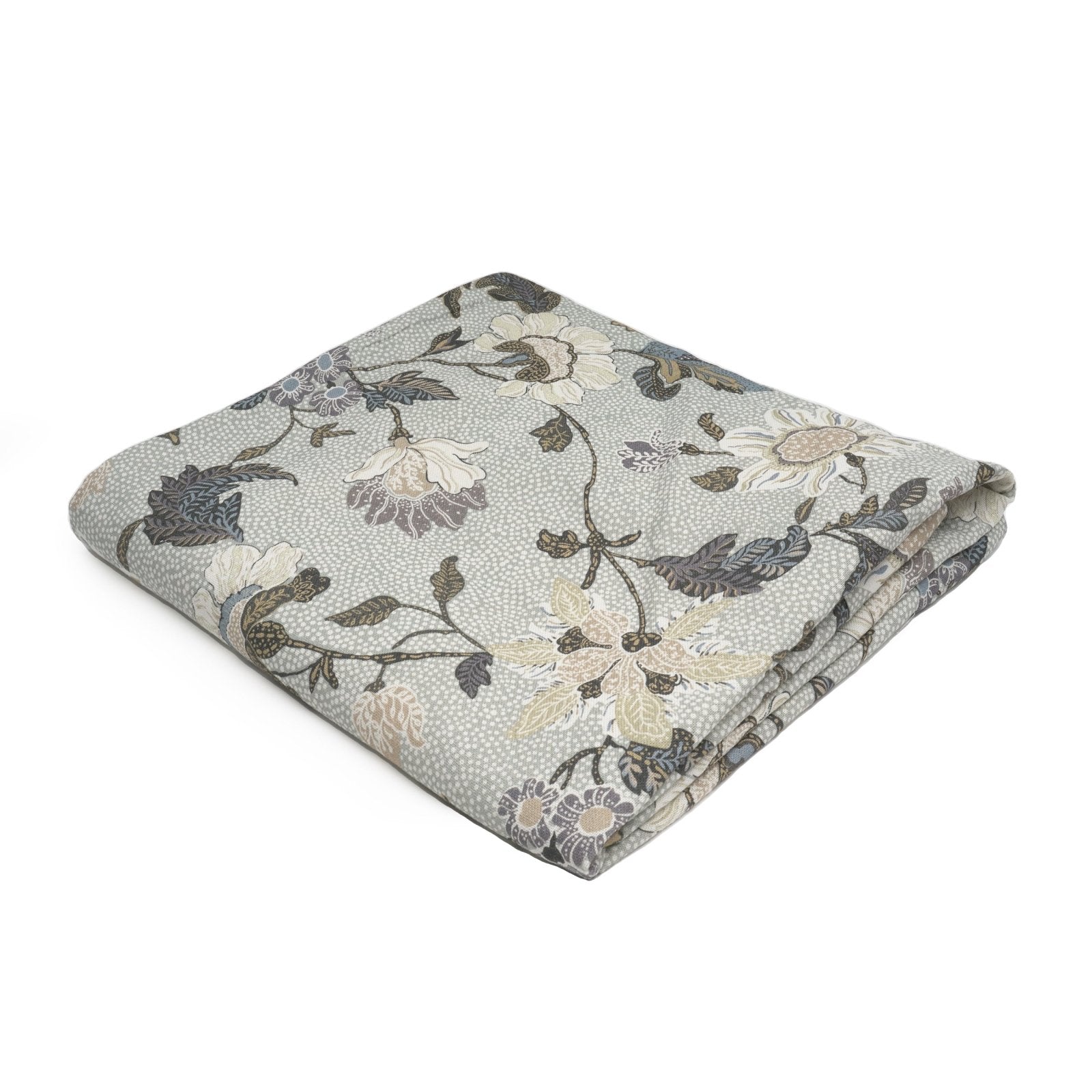 Ceannis Flower Linen Duk 145x250cm, Vit - Azalea Home
