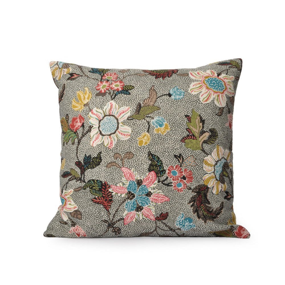Ceannis Flower Linen Kuddfodral 50x50cm, Grå - Azalea Home