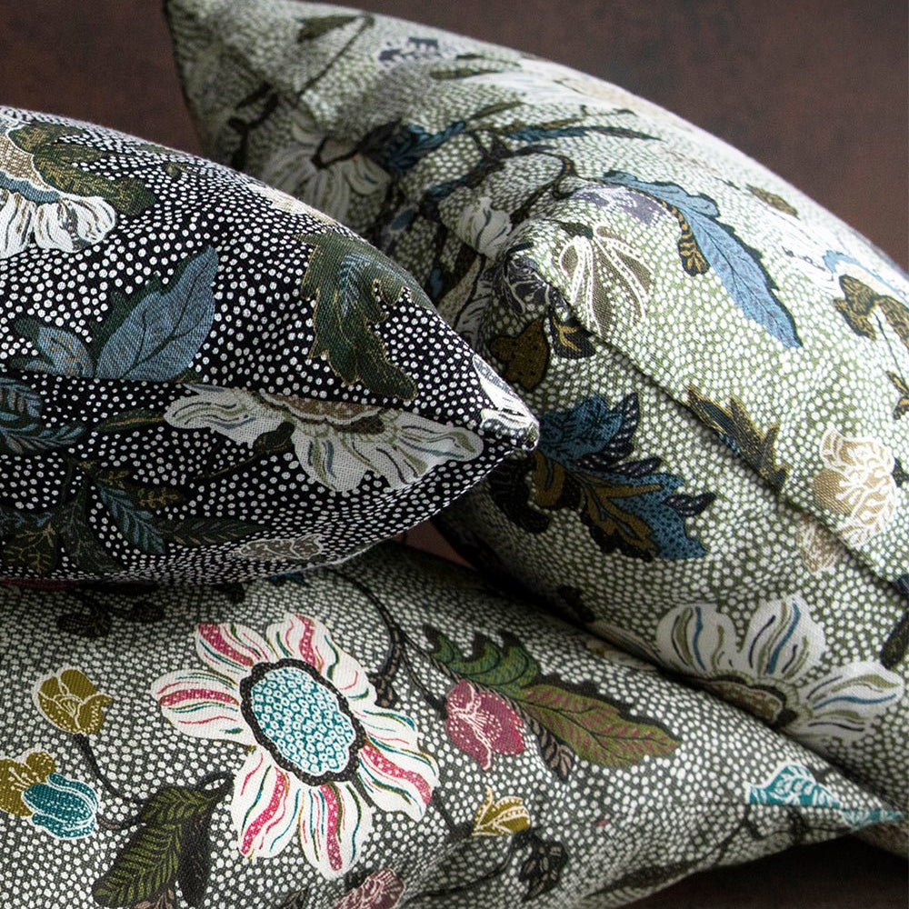 Ceannis Flower Linen Kuddfodral 50x50cm, Mjuk grön - Azalea Home