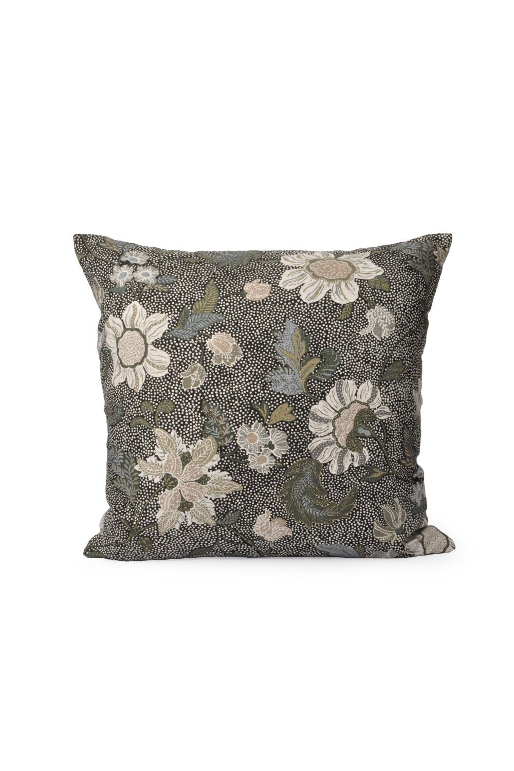 Ceannis Flower Linen Kuddfodral 50x50cm, Svart - Azalea Home