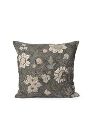 Ceannis Flower Linen Kuddfodral 50x50cm, Svart - Azalea Home