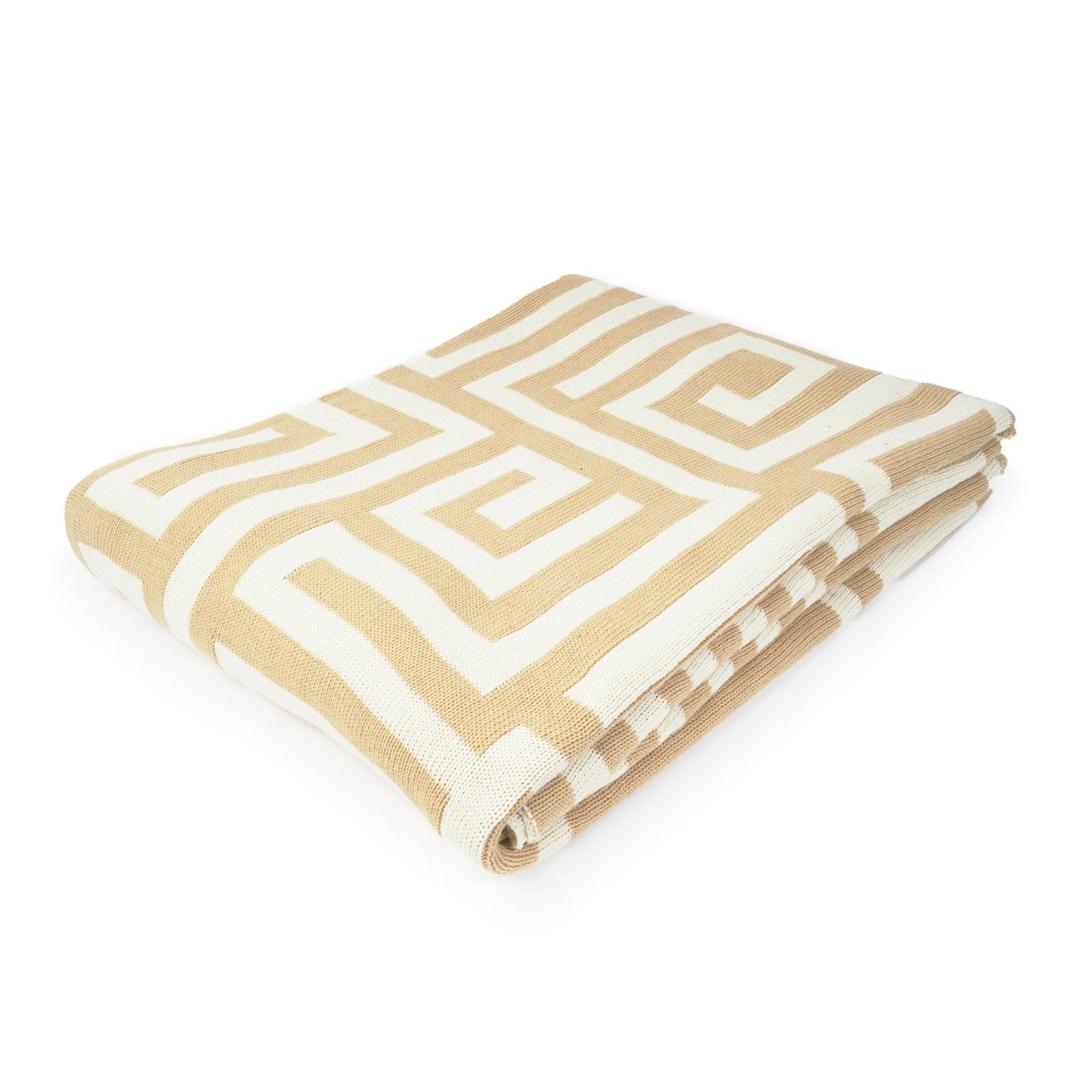 Ceannis Knitted Pläd 160x130cm, Beige - Azalea Home