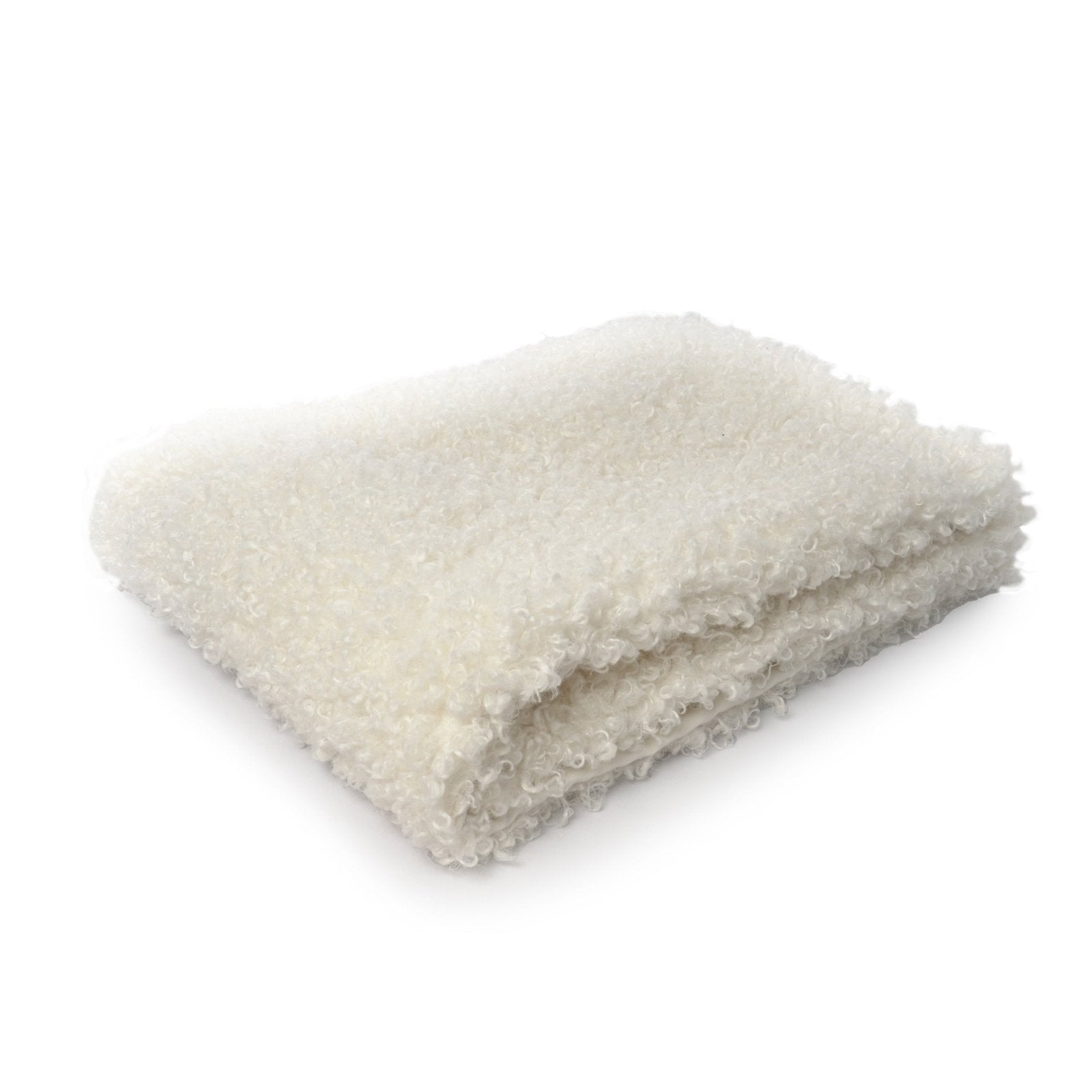 Ceannis Lamb Fake Fur Pläd 130x170cm, Vit - Azalea Home
