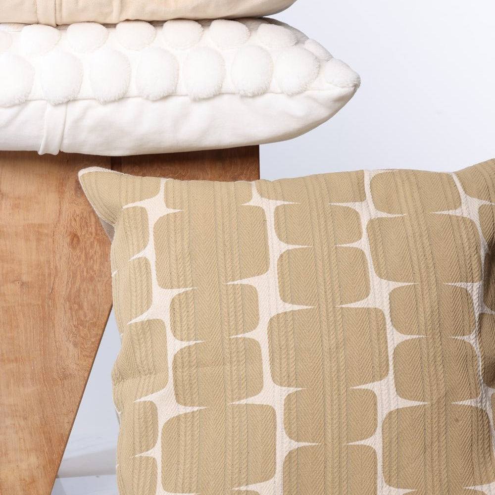 Ceannis Mini Check Kuddfodral 50x50cm, Beige - Azalea Home
