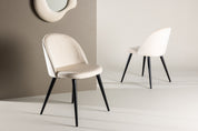 Vinga Matstol Sammet Beige, 2-Pack