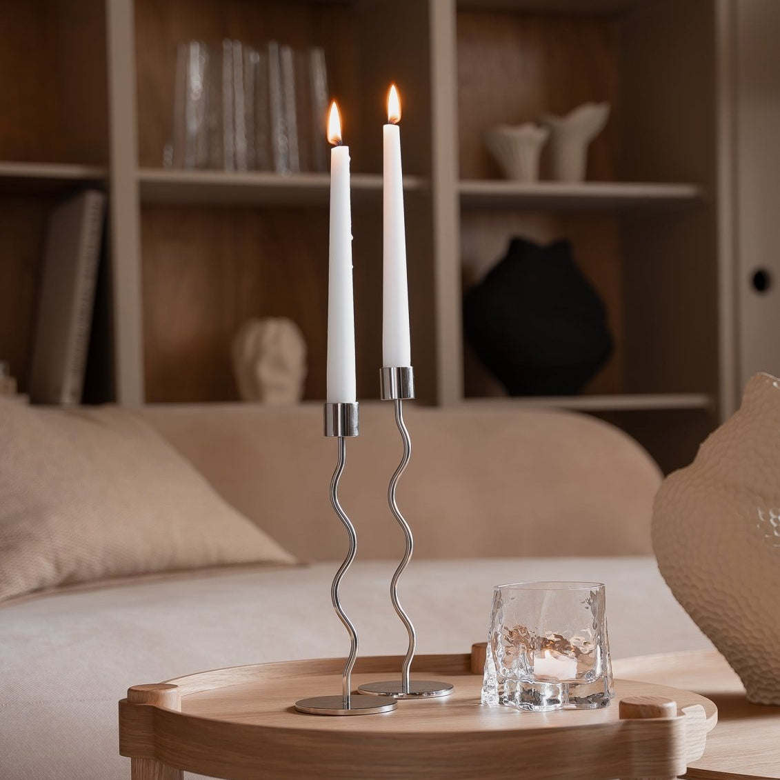 Cooee Design Curved Ljusstake 26cm, Stål - Azalea Home