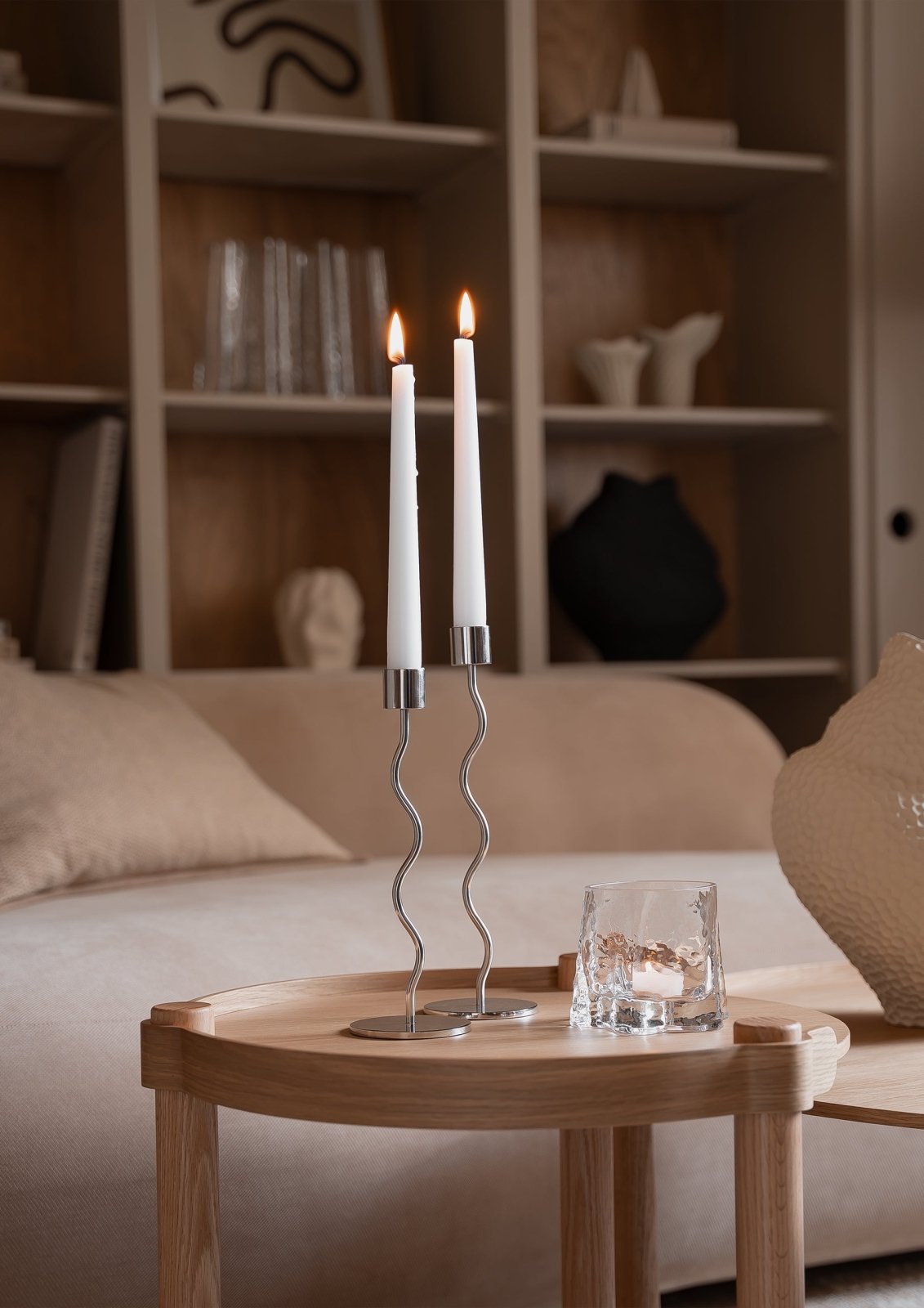 Cooee Design Curved Ljusstake 26cm, Stål - Azalea Home
