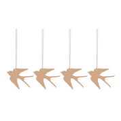 Cooee Design Easter Bird Påskhänge 4 - Pack, Café Au Lait - Azalea Home