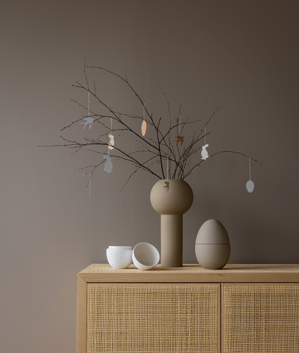 Cooee Design Easter Bird Påskhänge 4 - Pack, Sand - Azalea Home