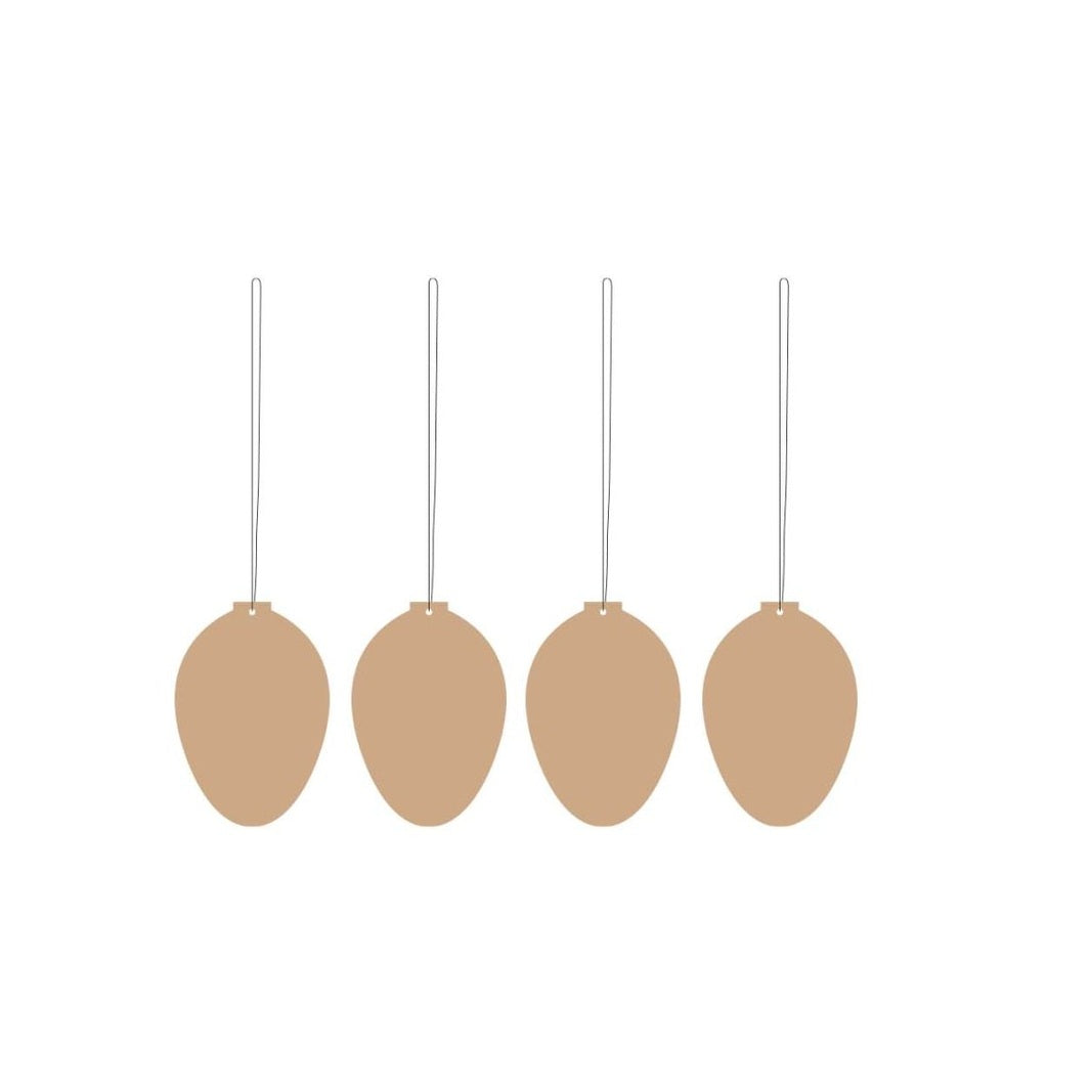 Cooee Design Easter Egg Påskhänge 4 - Pack, Café Au Lait - Azalea Home