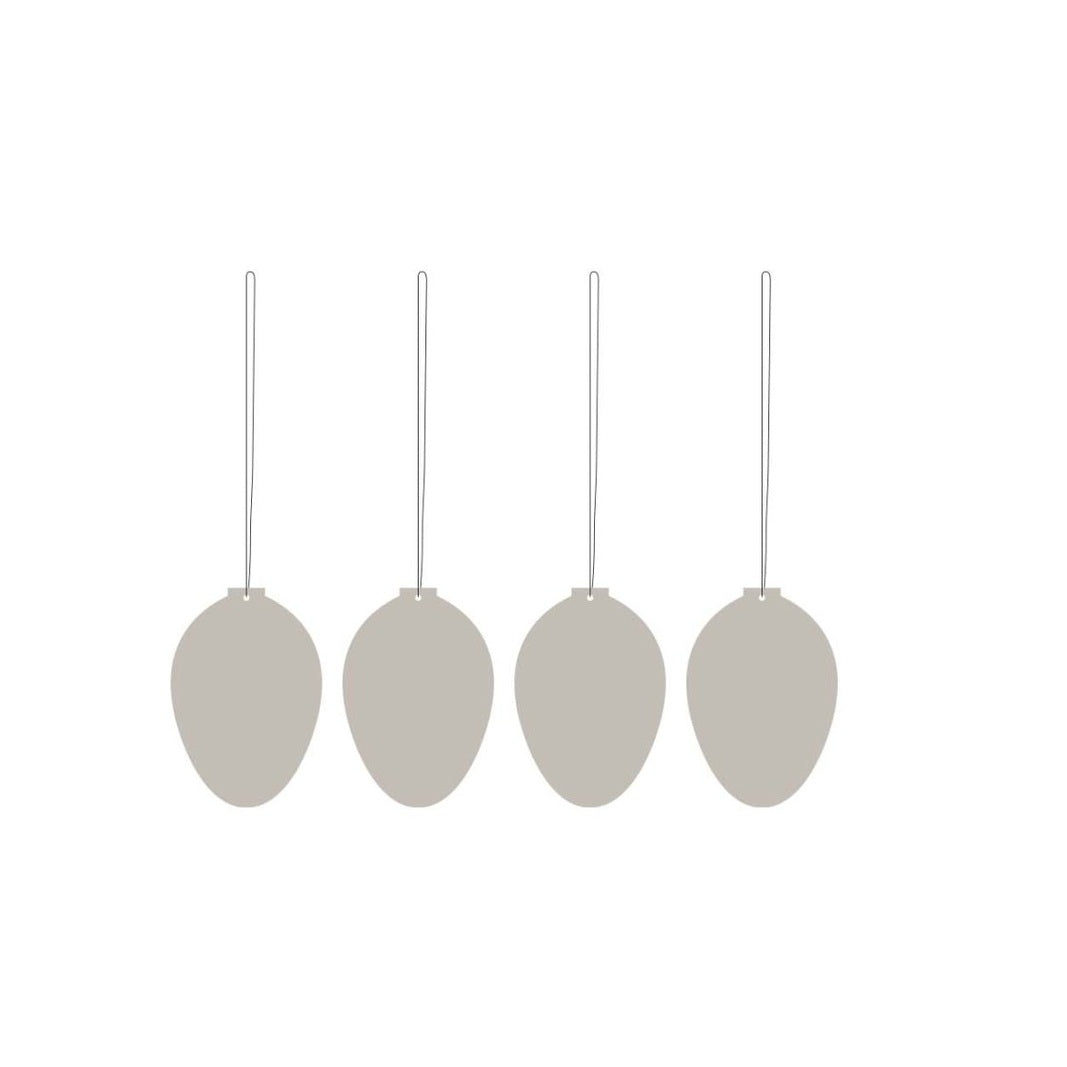 Cooee Design Easter Egg Påskhänge 4 - Pack, Sand - Azalea Home