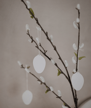 Cooee Design Easter Egg Påskhänge 4 - Pack, Vit - Azalea Home