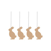 Cooee Design Easter Hare Påskhänge 4 - Pack, Café Au Lait - Azalea Home