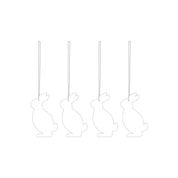 Cooee Design Easter Hare Påskhänge 4 - Pack, Vit - Azalea Home
