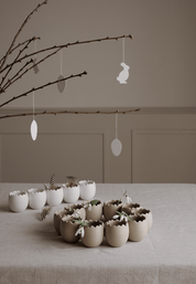 Cooee Design Easter Hare Påskhänge 4 - Pack, Vit - Azalea Home