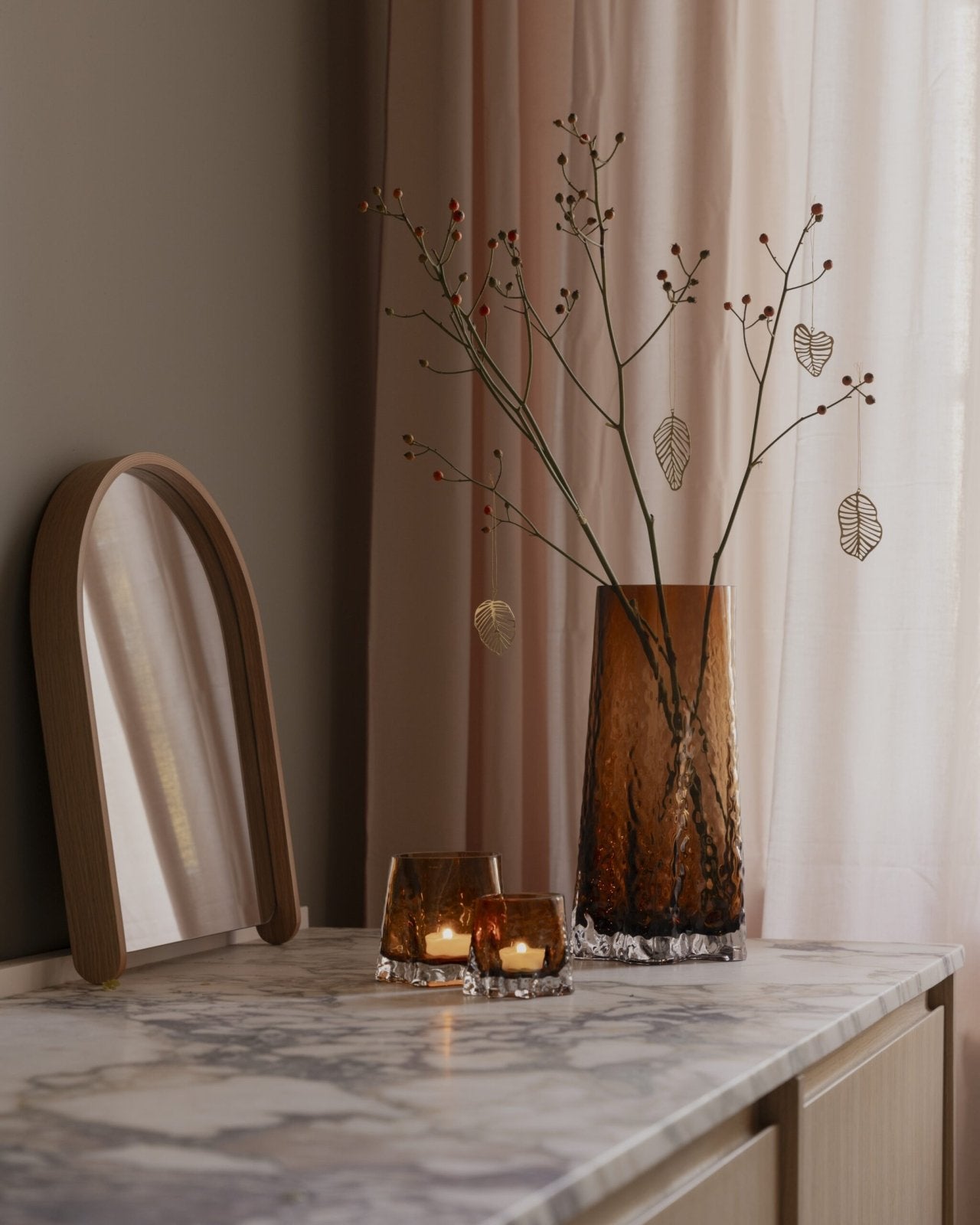 Cooee Design Gry Ljuslykta Medium, Cognac - Azalea Home
