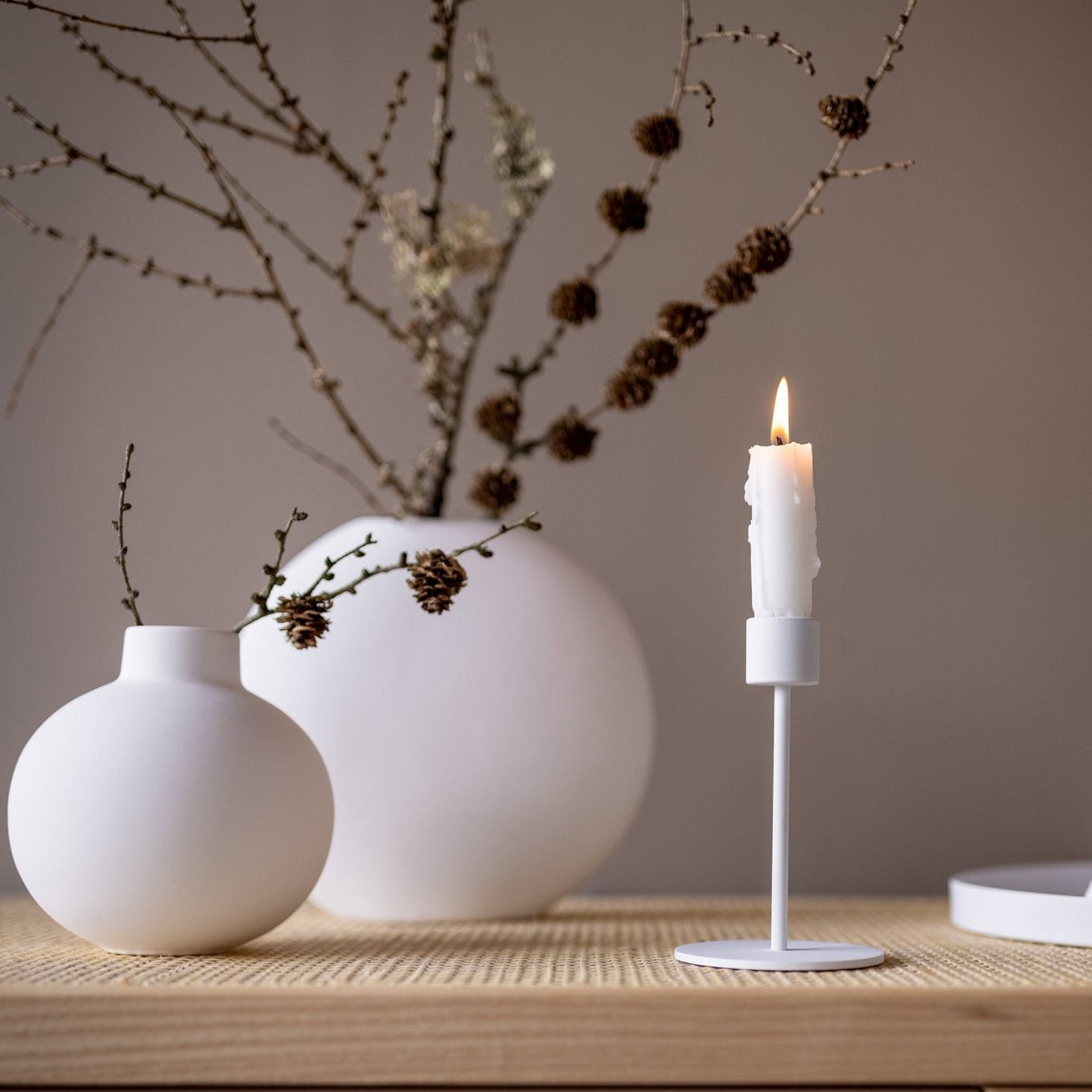 Cooee Design Ljusstake 13cm, Vit - Azalea Home