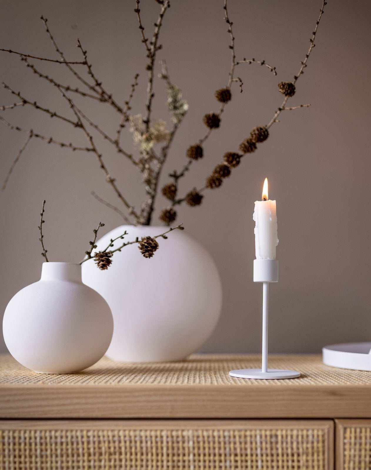 Cooee Design Ljusstake 13cm, Vit - Azalea Home