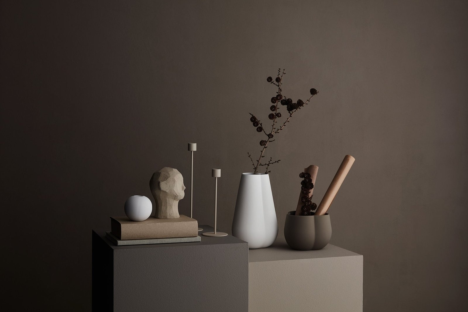 Cooee Design Ljusstake 21cm, Sand - Azalea Home