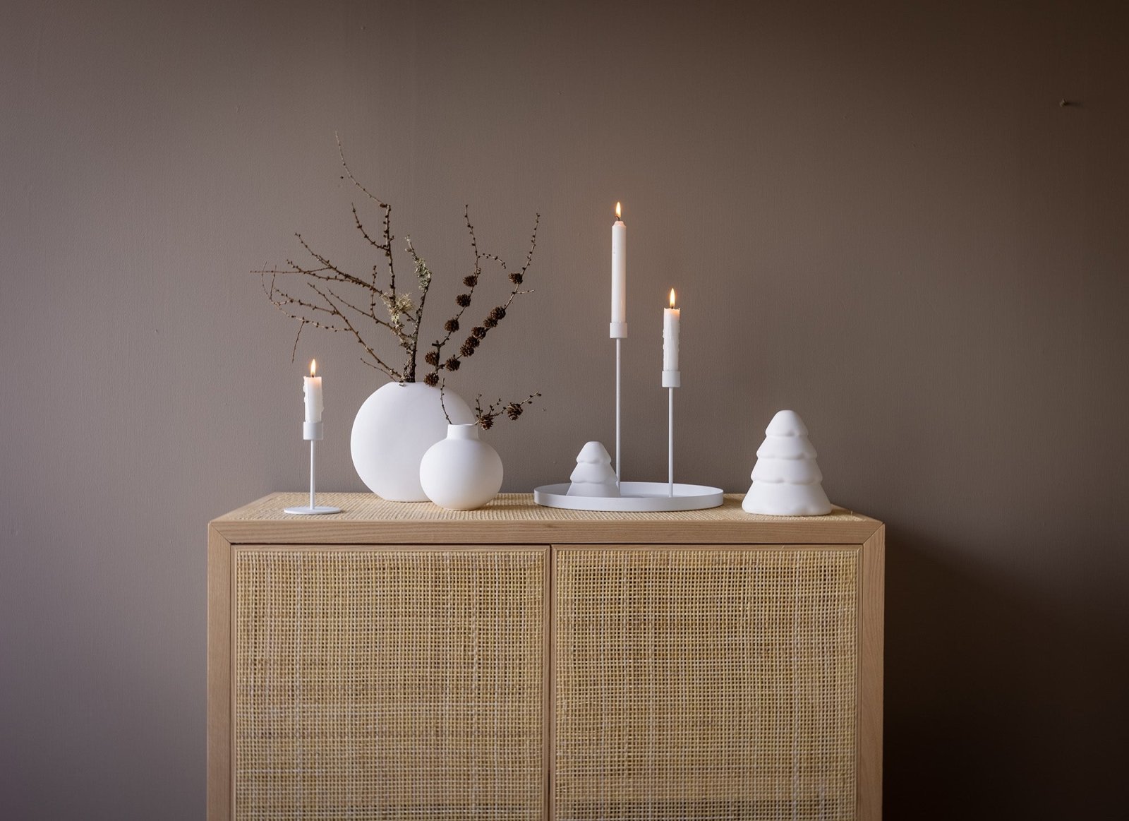 Cooee Design Ljusstake 21cm, Vit - Azalea Home