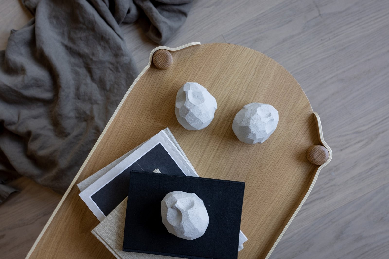 Cooee Design Pebble Heads Skulptur 3 - Pack, Limestone - Azalea Home
