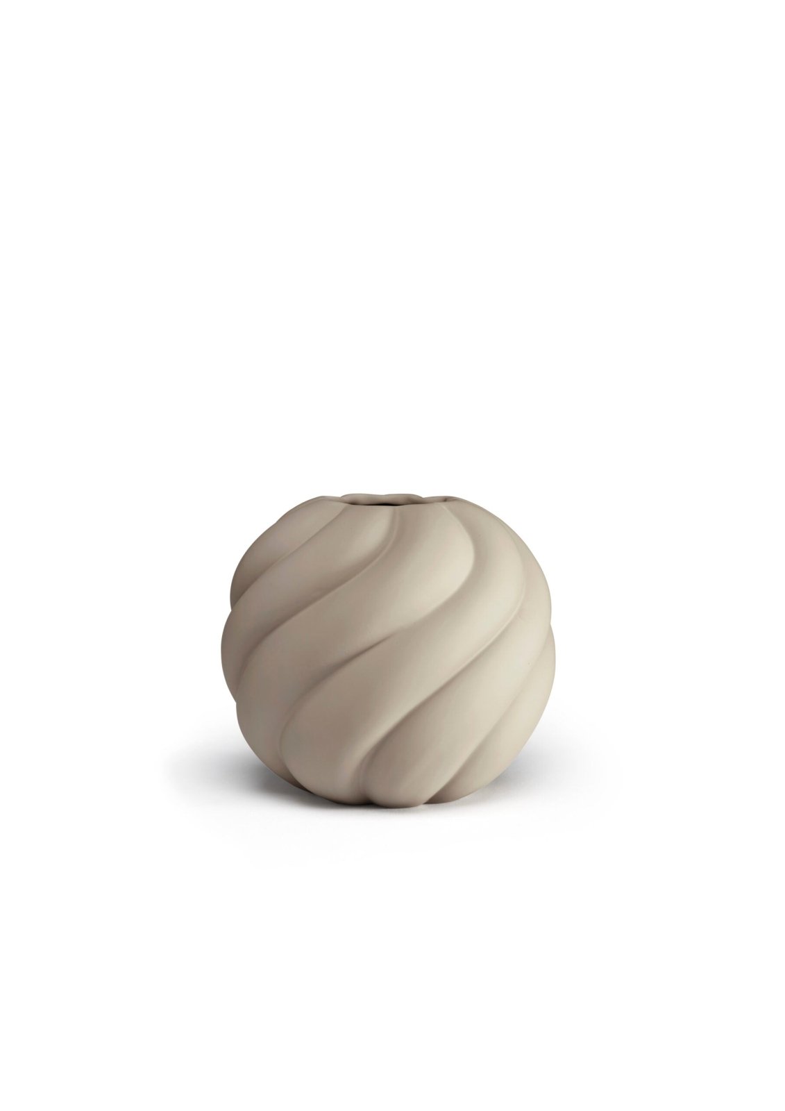 Cooee Design Twist Ball Vas 12cm, Sand - Azalea Home