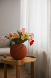 Cooee Design Twist Ball Vas 20cm, Brick Red - Azalea Home