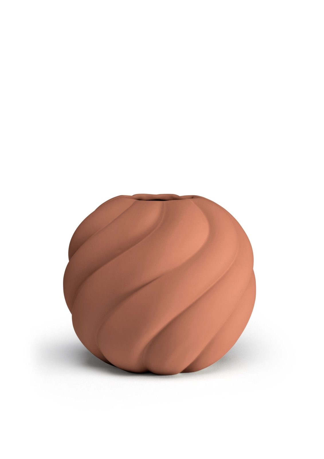 Cooee Design Twist Ball Vas 20cm, Brick Red - Azalea Home