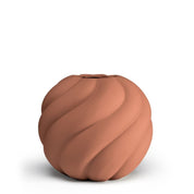 Cooee Design Twist Ball Vas 20cm, Brick Red - Azalea Home