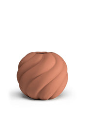 Cooee Design Twist Ball Vas 20cm, Brick Red - Azalea Home