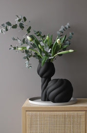 Cooee Design Twist Ball Vas 20cm, Svart - Azalea Home