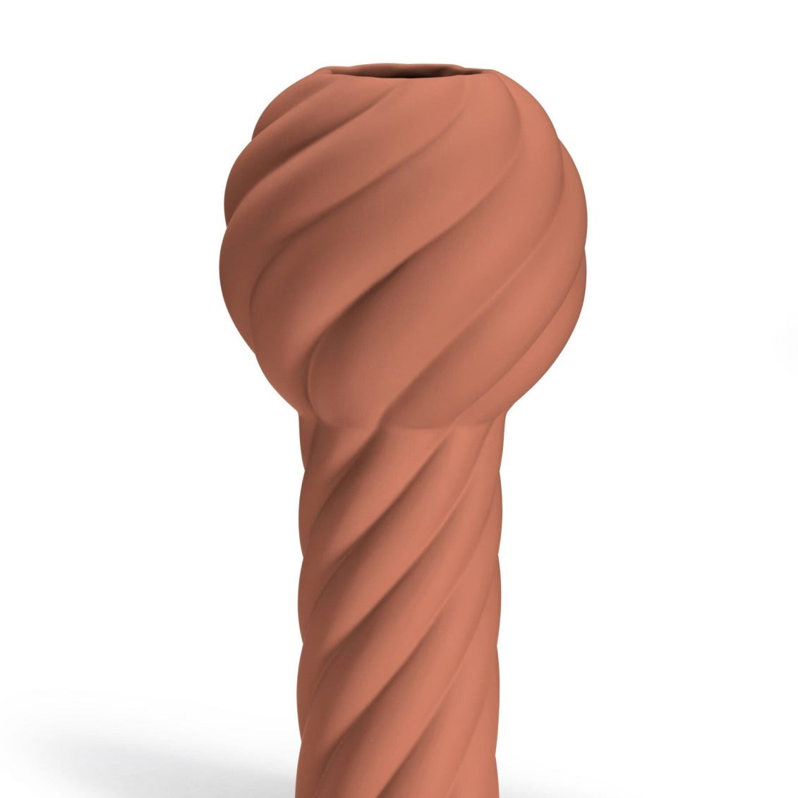Cooee Design Twist Pillar Vas 34cm, Brick Red - Azalea Home