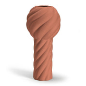 Cooee Design Twist Pillar Vas 34cm, Brick Red - Azalea Home