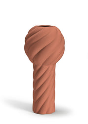Cooee Design Twist Pillar Vas 34cm, Brick Red - Azalea Home