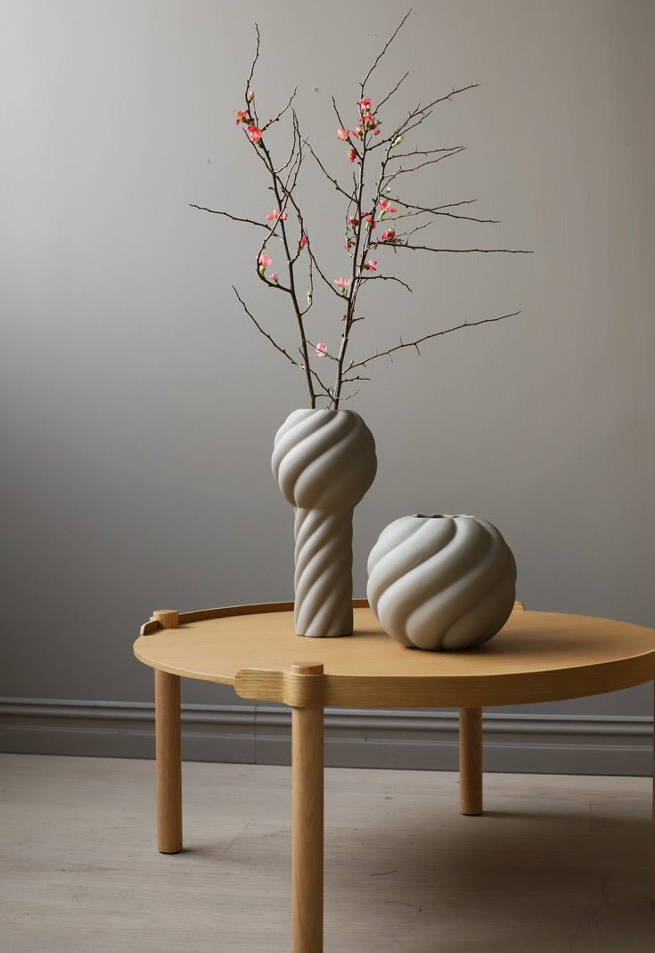 Cooee Design Twist Pillar Vas 34cm, Sand - Azalea Home