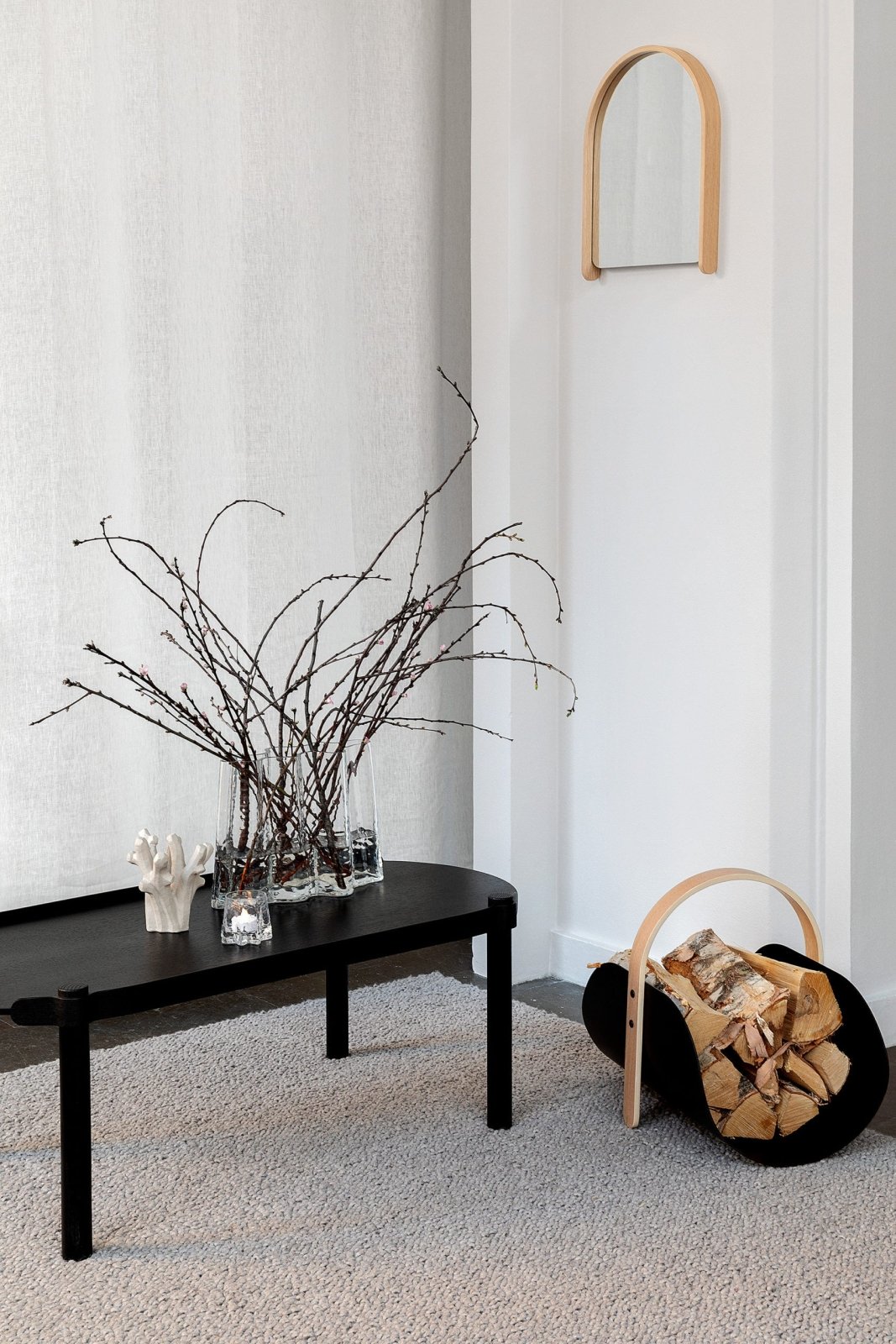 Cooee Design Woody Soffbord 105x50cm, Svart - Azalea Home
