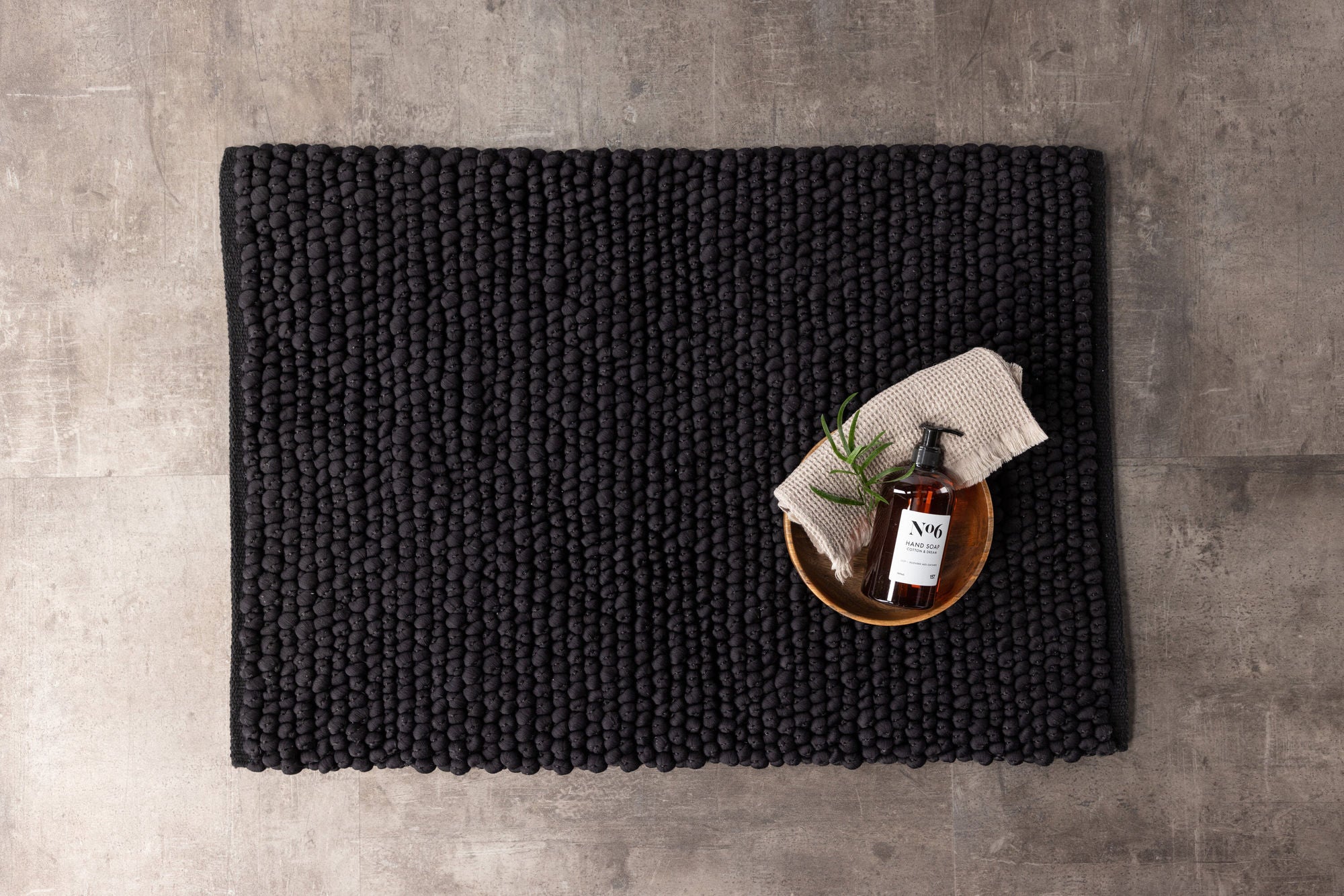 Wilmer Badrumsmatta 50x80, Svart