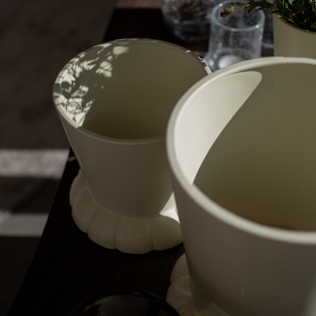 FLORA Kruka Small Ø19, Creme