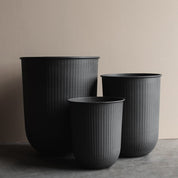 OUT STRIPE Kruka 3-Pack, Svart