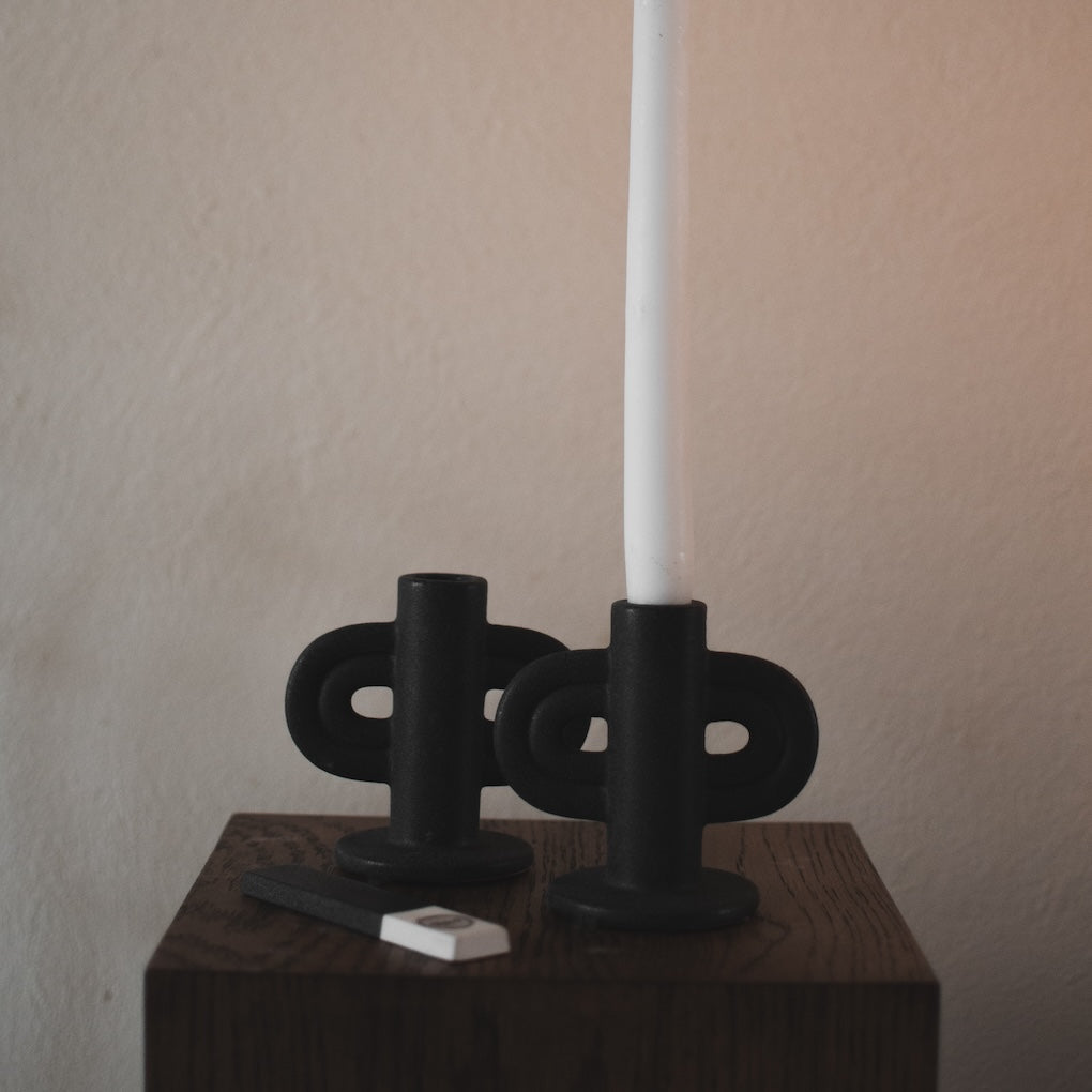 SWIRL Similar Ljusstake, black