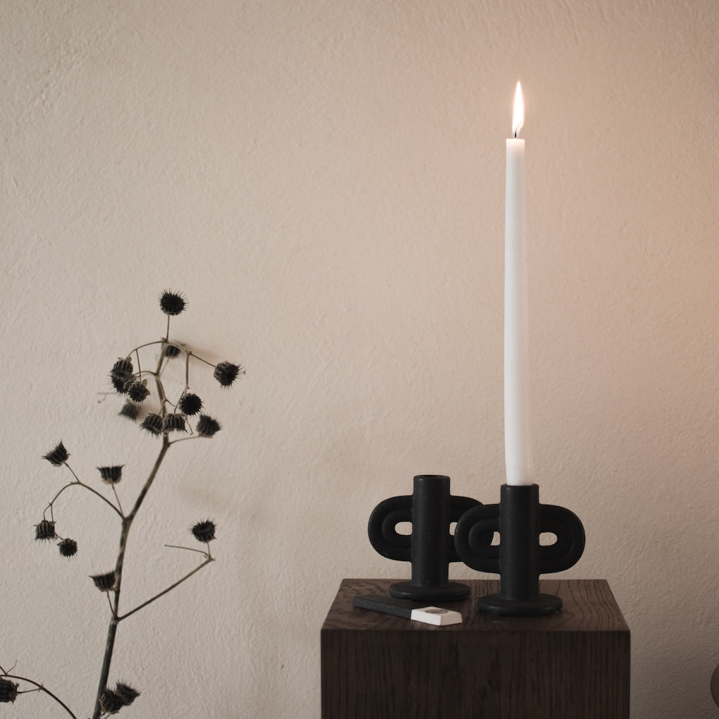 SWIRL Similar Ljusstake, black