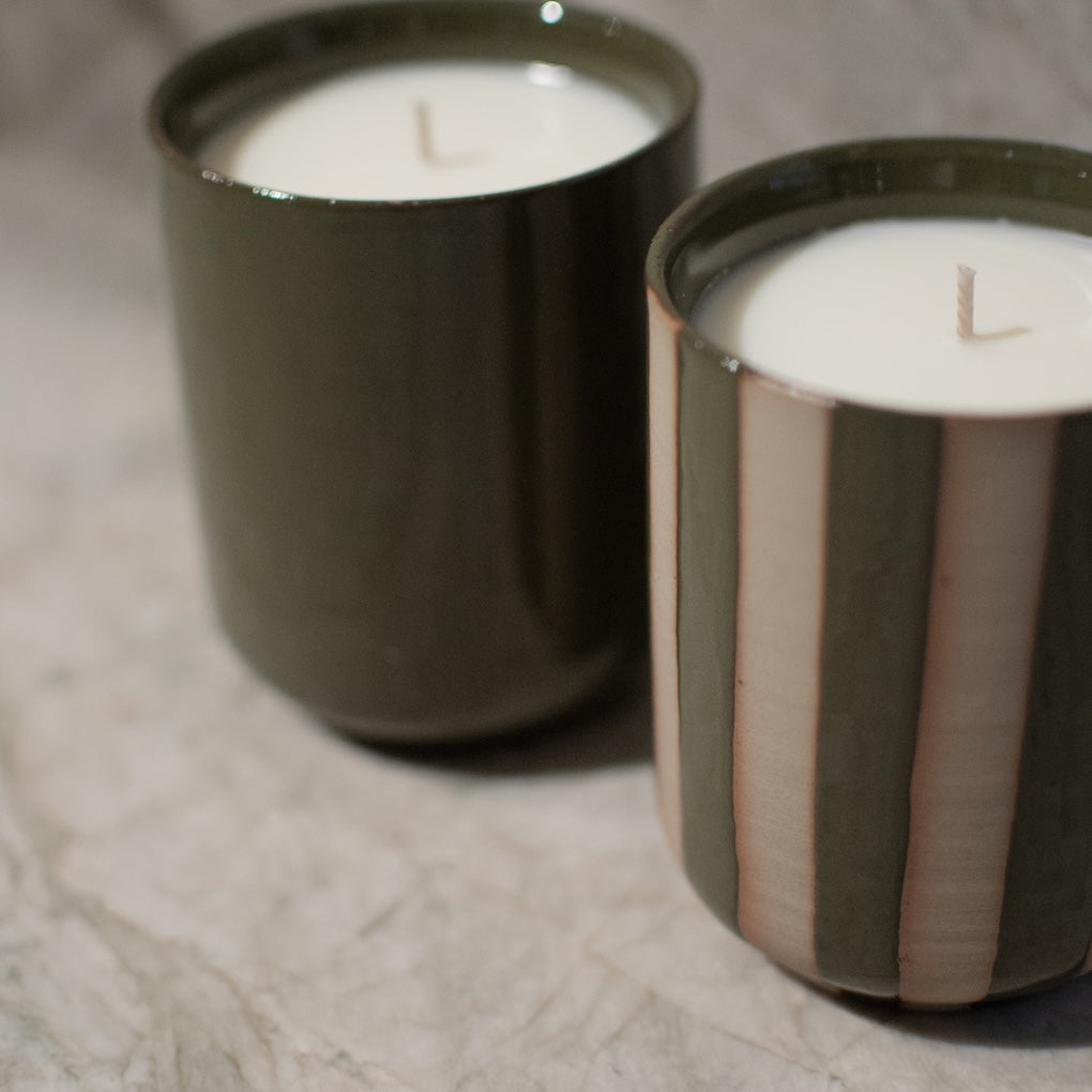 BURN Doftljus 260g, Stripe Green
