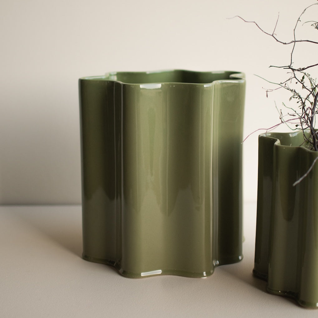 FILTER Kruka Large H28cm, Shiny Green