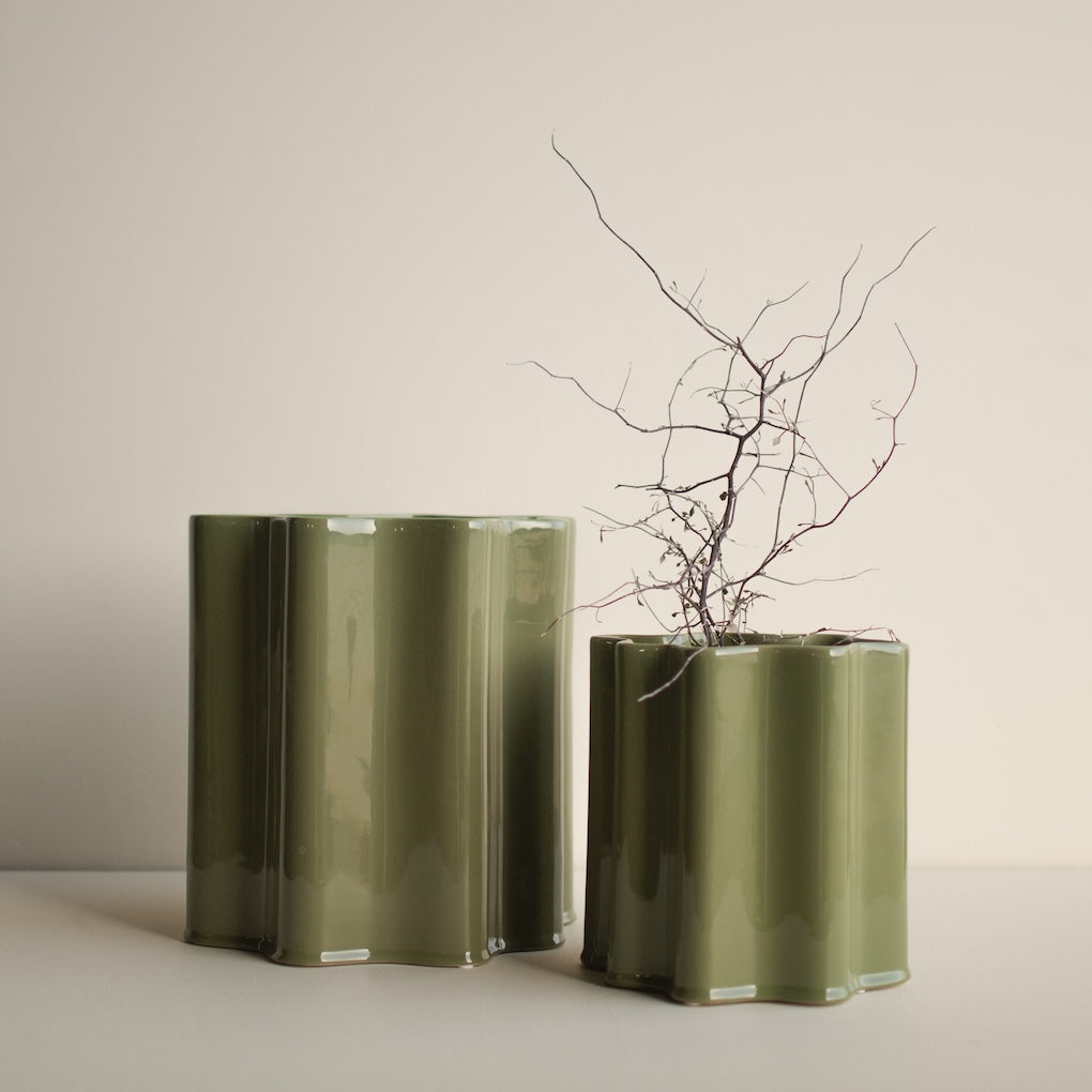 FILTER Kruka Large H28cm, Shiny Green